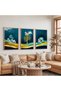 Wooden Framed Forest of Dreams Triple Wooden Painting Set - 5