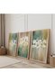 Whisper of Flowers with Wooden Frame Triple Wooden Painting Set - 2