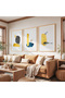 Yellow Touches Triple Wooden Painting Set with Wooden Frame - 4