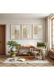 Wooden Framed Geometric Simplicity Triple Wooden Painting Set - 3
