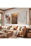 Wooden Framed Golden Sparkle of Nature Triple Wooden Painting Set - 4