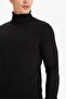Slim Fit Turtleneck Knitwear Black Men's Sweater R1124Az/Bk27 - 5