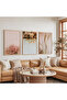 Natural Stillness Triple Wooden Painting Set with Wooden Frame - 5