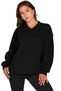 Oversize V-Neck Sling Sleeve Detail Sweatshirt