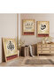 Wooden Framed Kun Fe Yekün Religious Triple Wooden Painting Set