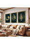 Wooden Framed Scriptures Aesthetics Triple Wooden Painting Set - 4