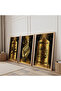 Wooden Framed Word-I Tawhid Triple Wooden Painting Set - 2
