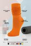Single Women's Seasonal Orange Yoga Fitness Plates Sports and Aerobics Boot Socks