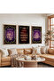 Wooden Framed Nazar Ayet Triple Wooden Painting Set - 5