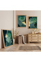Wooden Framed Cool Flow Triple Wooden Painting Set