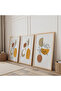 Minimalist Plants with Wooden Frame Triple Wooden Painting Set - 2
