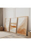 Wooden Framed Pastel Landscapes Triple Wooden Painting Set - 2