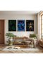 Wooden Framed Dark Side of Nature Triple Wooden Painting Set - 3
