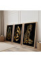 Wooden Framed Tulip and Man Praying Three-Piece Wooden Painting Set - 2