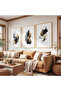 Wooden Framed Chaos and Light Triple Wooden Painting Set - 4