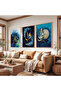 Wooden Framed Vav Religious Triple Wooden Painting Set - 4