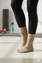 Single Women's Seasonal Light Brown Yoga Fitness Plates Sports and Aerobics Boot Socks - 3