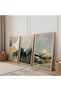 Wooden Framed First Light of the Morning Triple Wooden Painting Set - 2