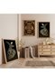 Wooden Framed Seven Elements of Mevlana Triple Wooden Painting Set