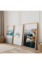 Wooden Framed Sea and an Triple Wooden Painting Set - 2