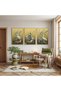 Wooden Framed Elegance of Nature Triple Wooden Painting Set - 3