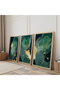 Wooden Framed Cool Flow Triple Wooden Painting Set - 2