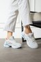 White Powder Women's Lace-Up Sports Shoes Sneaker 152Nav - 3