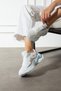 White Powder Women's Lace-Up Sports Shoes Sneaker 152Nav - 2