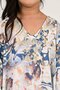 Kids Jalabiya – Blue and White Abstract Print and Embroidery Detailing - 7