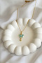 Comet Necklace Blue Stone 316L Steel Star Necklace Gold Color Zircon Stone - 6