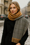 Winter Trend Camel Plaid Patterned Scarf - Designed for Elegance and Warmth Sal1212 - 3