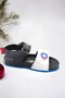 Children's Black Velcro Patterned Sandals - 3