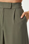 Velcro Polyviscon Palazzo Trousers Lgp0022 Khaki - 5
