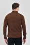 Slim Fit Men's Denim Shirt Brown 5XL Size 110-115 kg - 8