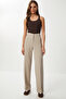 Stitched Straight Polyviscon Pants Lgp0023 Beige - 2