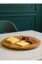 Bamboo 360° Serving and Presentation Plate with Rotating Stand (Pizza & Pastry & Cheese Plate Tray Presentation Holder) - 4
