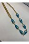 Tılséa Collection Gold Plated Special Painting Blue Sea Shell Casting Belt - 3