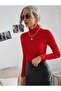 Red Sweater Ready-To-Wear Seasonal Savior Piece Cotton Turtleneck Ribbed Slimfit