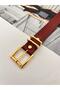 Grid Bridge Gold Buckle Women's Belt Trouser Belt Dress Belt Shirt Belt Coat Belt - 5