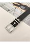 Grid Bridge Silver Buckle Women's Belt Trouser Belt Dress Belt Shirt Belt Coat Belt - 6