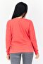 Women Round Neck Long Sleeve Graphic Print Sweatshirt, Red - 4
