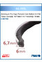 Aluminum Pvc Door Window Glass Balcony Spindle End Cap Width 6.7mm - Spindle Length: 6mm - 5 Meters
