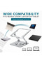 Premium 360° Rotating Laptop Stand | Adjustable Height & Angle, Foldable Aluminum Alloy Design - 3