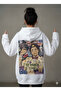Lenithra Tony Montana Back Printed Unisex Oversize White Hoodie - 3