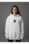 Lenithra Dare to Dream Back Printed Unisex Oversize White Hoodie - 4