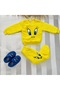 Children's Set Winter Fleece Plush Civiv Twety Model Top and Bottom Set - 3