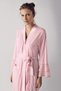 Women's Long Chiffon Satin Detailed Long Sleeve Viscose Dressing Gown - 2