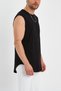 Men's Dirty Collar Bottom Oval Cut Basic Zero Sleeve T-Shirt - 8