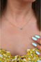 Mini Colorful Heart Steel Necklace White Heart Necklace Steel Bidirectional Can Be Used