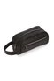 Men's Leather Portfolio Clutch Shaving Cosmetic Care and Daily Handbag Black - 3